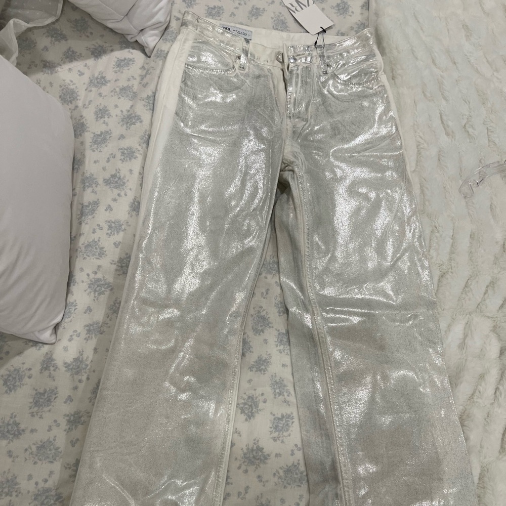 Zara Metallic Jeans